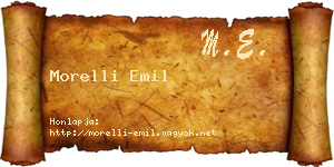Morelli Emil névjegykártya